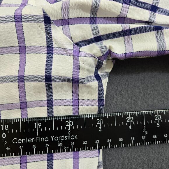 Charles Tyrwhitt Men 16 33 White Check French Cuff Slim Fit Dress Shirt - Picture 9 of 12